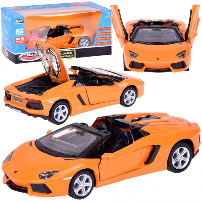 Fém modell autó Lamborghini Aventador Roadster 1:32 interaktív