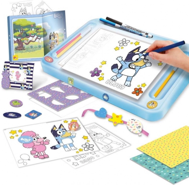 BLUEY világítós rajzasztal A4 sablonokkal