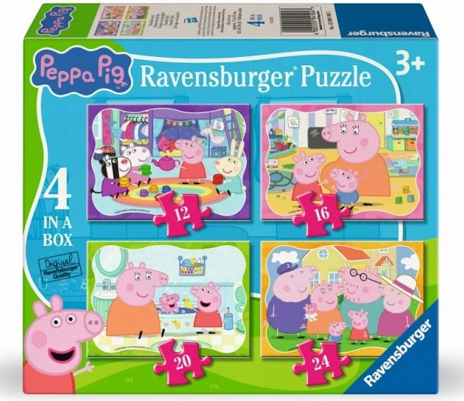 Puzzle 4 az 1-ben Peppa Malac