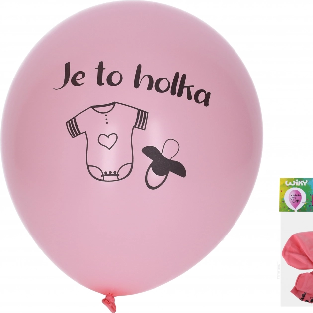 Felfújható lufik 30 cm – 5 darabos szett, Kislány lett