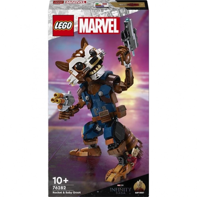 Lego marvel rakéta és kicsi groot építőkészlet