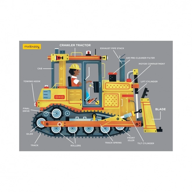 Buldozer puzzle 48 darabos - Mudpuppy