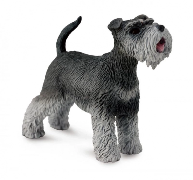 Részletes schnauzer figura