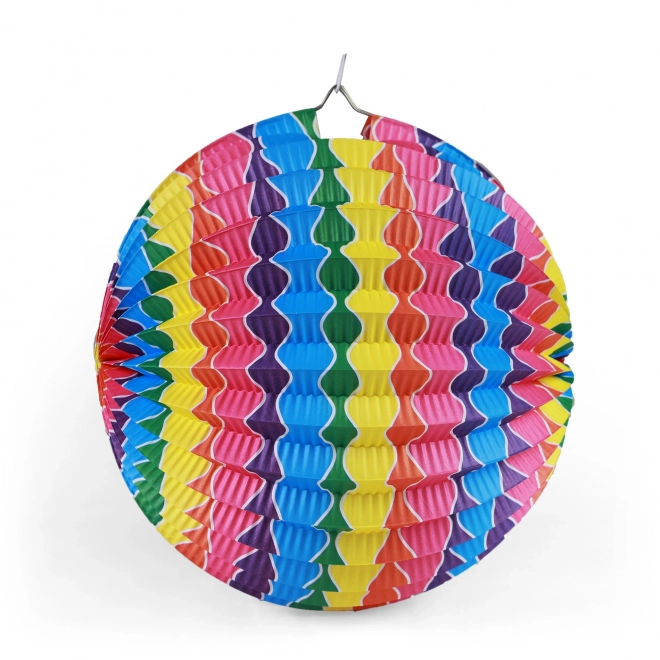 Szivárványos lampion 25 cm