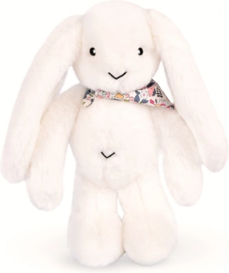 Doudou plüss nyuszi kendővel fehér 35 cm