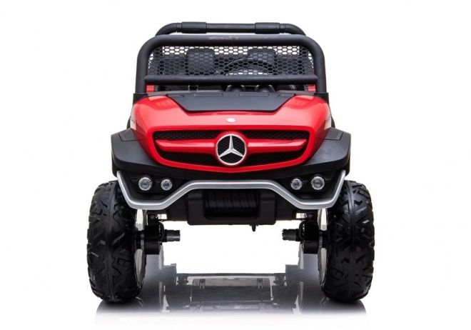 Mercedes Unimog fekete akkumulátoros autó – Piros