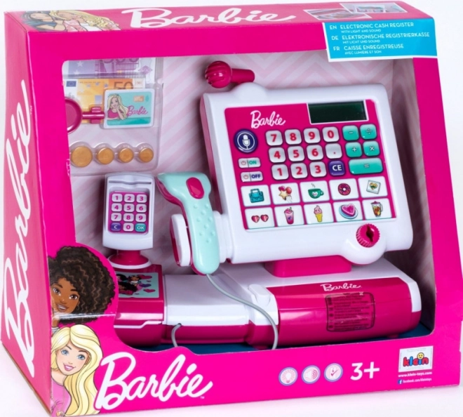 Barbie játék pénztárgép szkennerrel