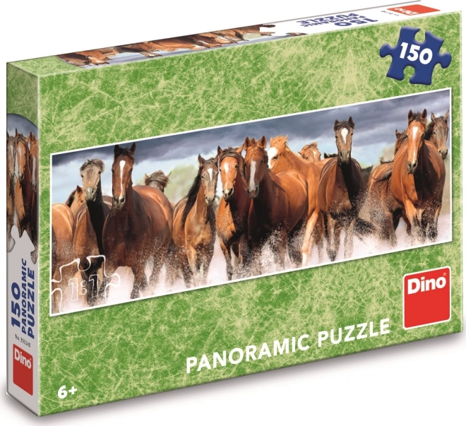 Dino panoráma puzzle Ló a vízben 150 darabos