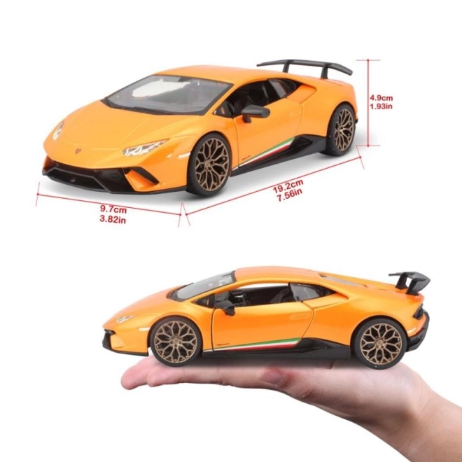 Lamborghini Huracan Performante fém modell 1/24