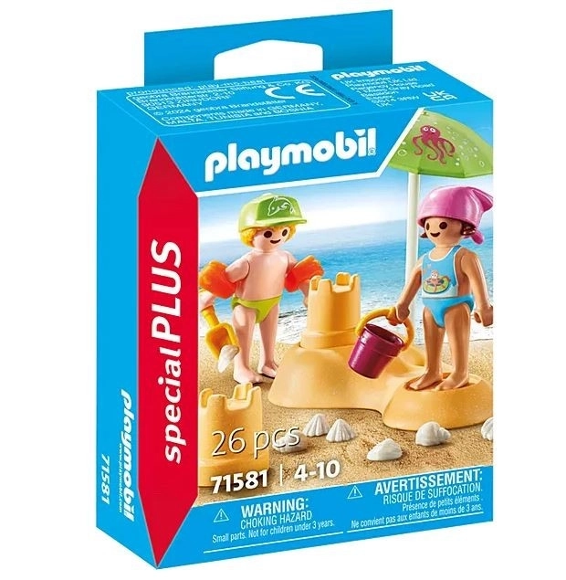 Gyerekek és homokvár Playmobil szett