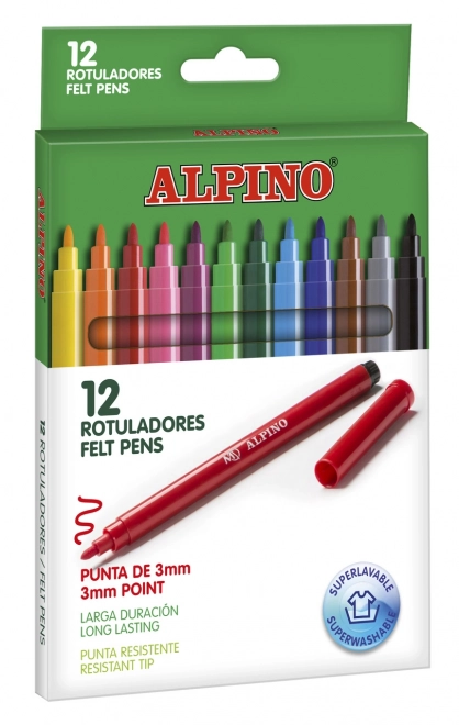 Alpino klasszikus filctollak 12 színben