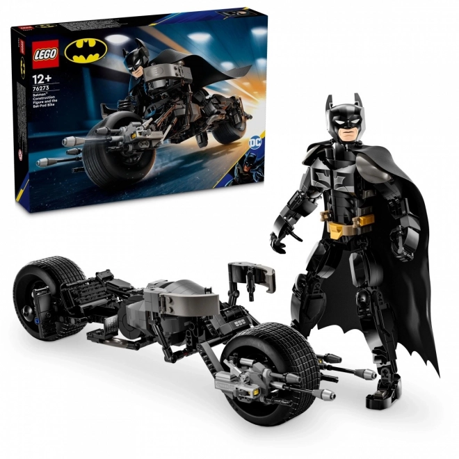 Batman és Bat-Pod motorkerékpár összerakható figura