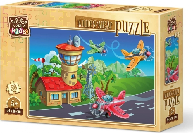 Őrült Pilóták fa puzzle 50 darabos