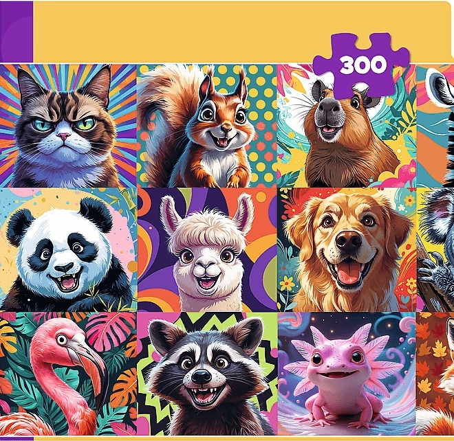 Bájos Állati Portrék Puzzle 300 Darab
