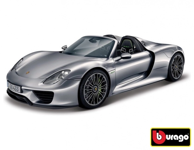 Bburago Porsche 918 Spyder fémautó - szürke