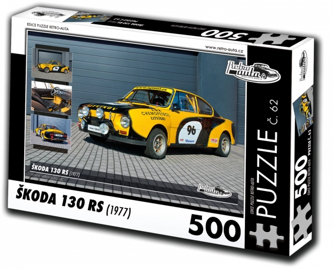 Retro autó puzzle Škoda 130 RS (1977) 500 darabos