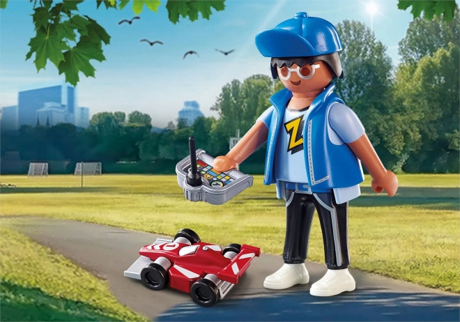 Playmobil tinédzser távirányítós autóval