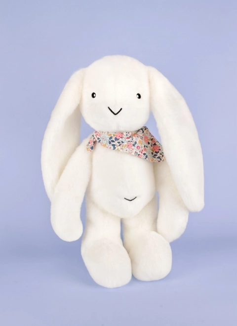 Doudou plüss nyuszi fehér kendővel 50 cm