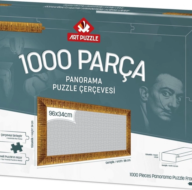 Puzzle keret 96x34cm arany