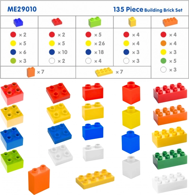 Masterkidz építőkocka készlet STEM 135 db tartozékokkal panelhez 4 db
