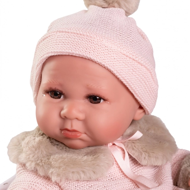 Valódi baba Luca csecsemő teljes vinil testtel 42 cm