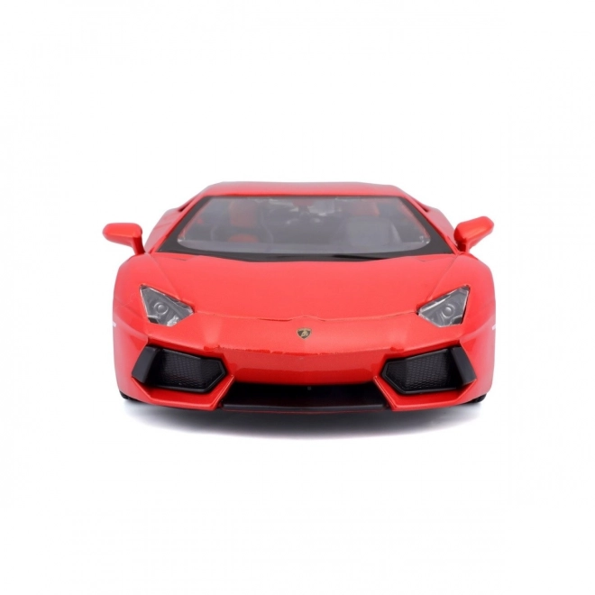 Lamborghini Aventador Coupé fém model 1:24 - narancssárga-piros