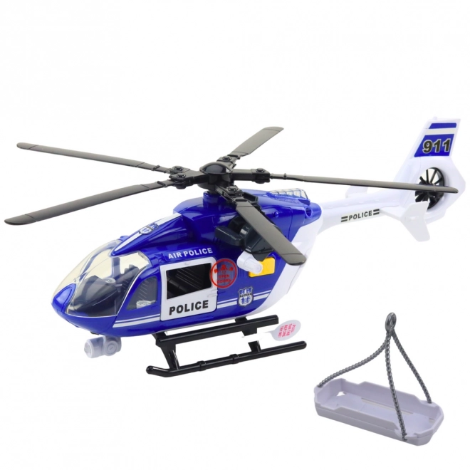 Rendőrségi helikopter fényekkel és hangokkal 1:14