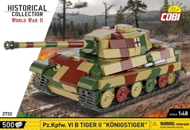 Tiger II Királytigris modelltank műanyag építőelemekből