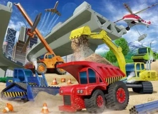 Ravensburger építkezési járművek puzzle 60 darabos kirakó