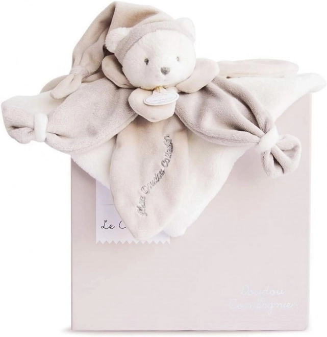 Doudou ajándékszett - plüss bézs maci 24 cm