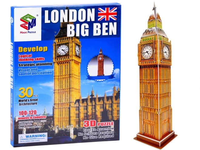 3D Puzzle 30 Darabos London Big Ben