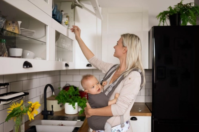 Ergonomikus hordozó MoMi collet virágos