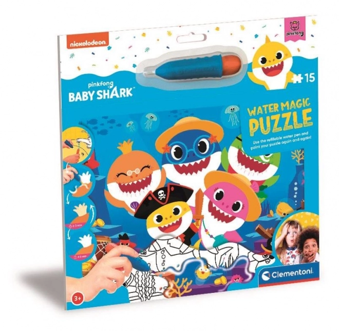 Víz varázs puzzle gyerekeknek: Baby Shark