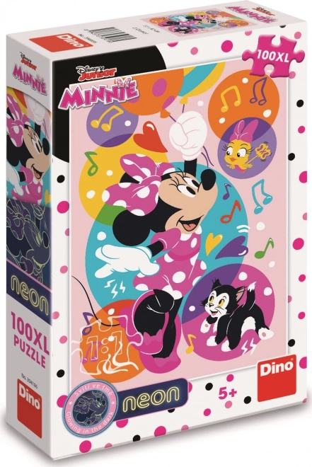 Világító puzzle Minnie és lufik XL 100 darab