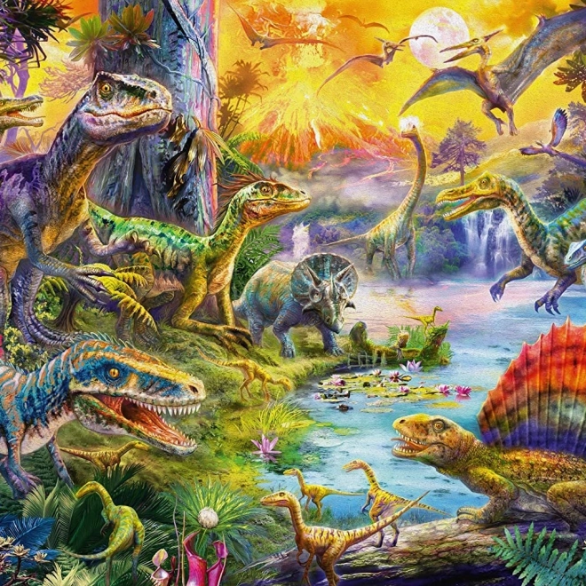 Gyönyörű dinoszaurusz illusztráció