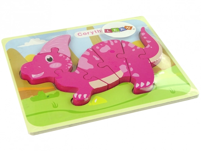 Drewniane puzzle dinoszauruszok