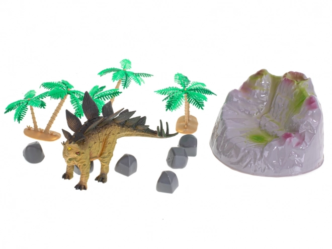 Dinoszaurusz figurák szett szőnyeggel és kiegészítőkkel