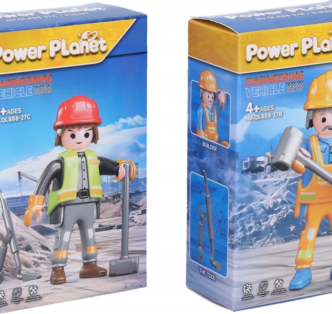 Építőmunkás figura 7 cm