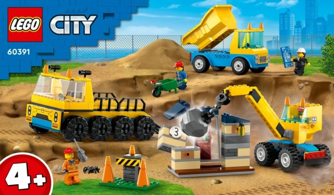 Lego city bontócsapat: teherautó és golyós daru