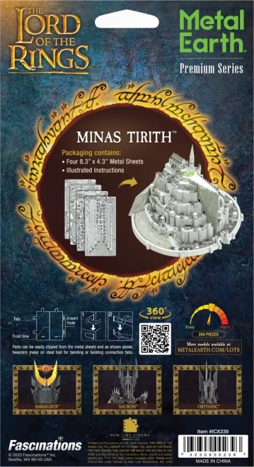 Metal Earth 3D puzzle: A Gyűrűk Ura Minas Tirith