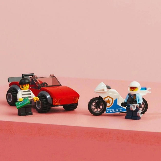 Lego city rendőrmotoros autós üldözés játékkészlet
