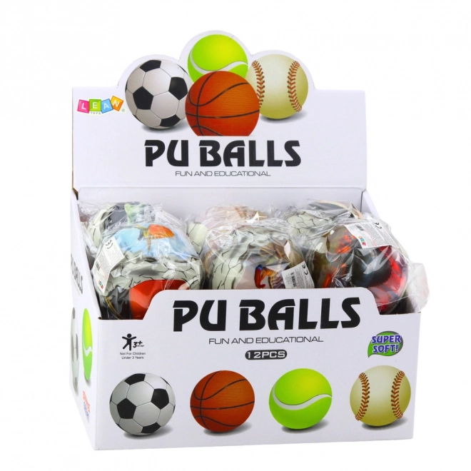 Színes labda dinoszaurusz mintával 7 cm