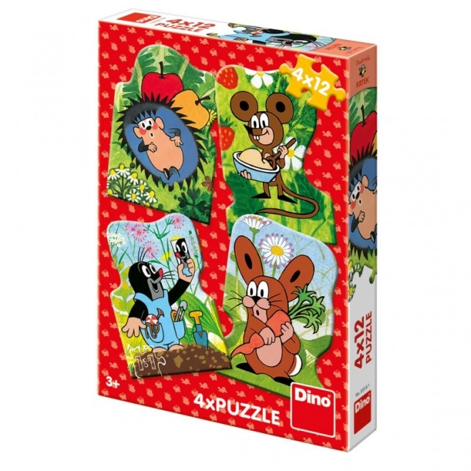 dínó puzzle krték 4x12 darabos