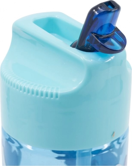 Gyerekeknek való szívószálas vizes palack STITCH mintával (Kék) 430 ml