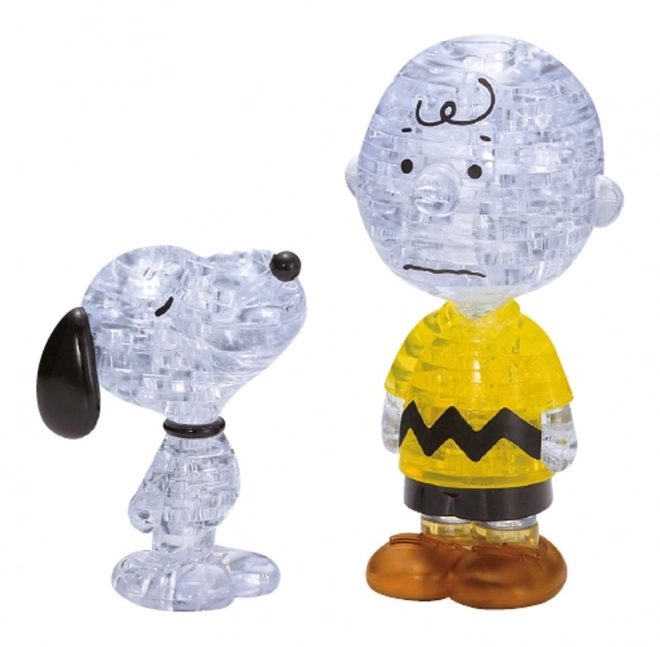 3D kristály puzzle Snoopy és Charlie Brown