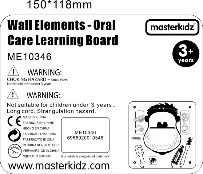 Masterkidz montessori fogápolási falitábla