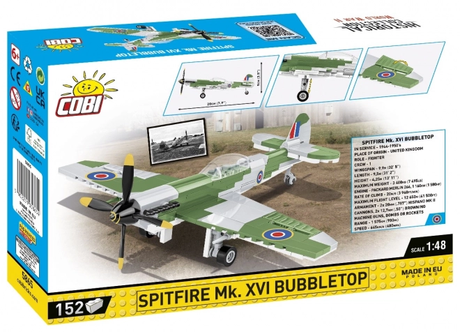 Cobi Spitfire Mk. XVI Bubbletop repülőgépmodell