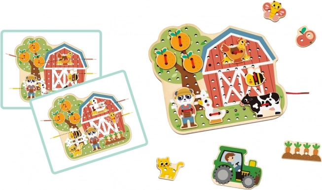 2Kids Játékok Fűzős Játék Tanyasi