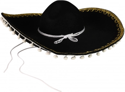 Mexikói fekete sombrero felnőtteknek