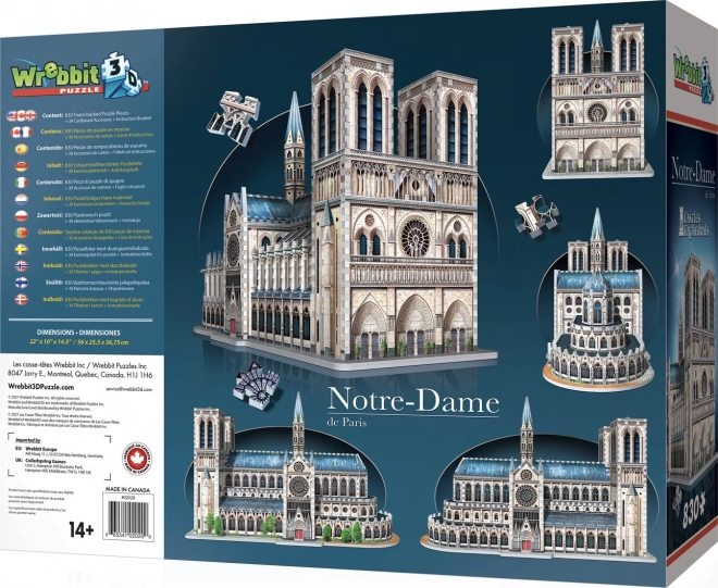 Notre-Dame Katedrális 3D Puzzle
